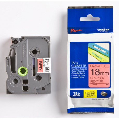 Brother BROTHER TZE441 tape black/red 18mm 8m