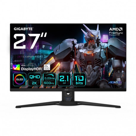 GIGABYTE AORUS FO27Q5P OLED QHD Gaming Monitor - 2560 x 1440, 500Hz, 0.03ms, KVM, 300 cd/m², FreeSyn