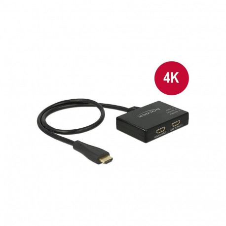 HDMI-jaotur 1x sisend > 2x väljund 4K 60cm, must