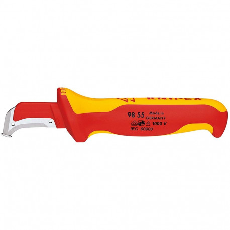 juhtmekoorimisnuga 98 55 SB VDE 180mm liugjalaga, punane/kollane