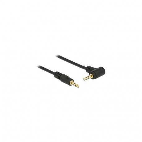 Audiokabel Klinke 3,5mm Stecker > 3,5mm Stecker (schwarz, 5 Meter abgewinkelt)