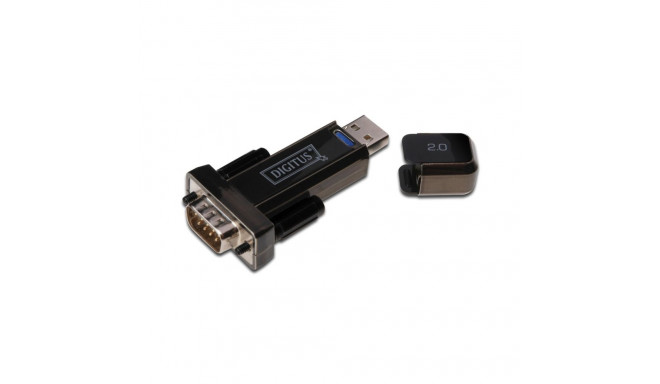 USB 2.0 adapter USB-A pistik > 9-Pin seriaalpistik 80cm kaabliga, must