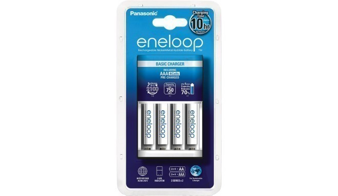 Panasonic eneloop зарядное устройство BQ-CC18 + 4x750