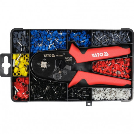 Yato YT-23052 crimping pliers for cord-end terminals, 0.25-10 mm², 1200 ferrules, 175 mm, 50 HRC, st