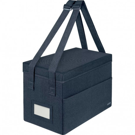 Kirjatarvete kott Leitz Fabric Compact Hot Desking Work Bag, kaanega, hall, 370 x 210 x 240 mm