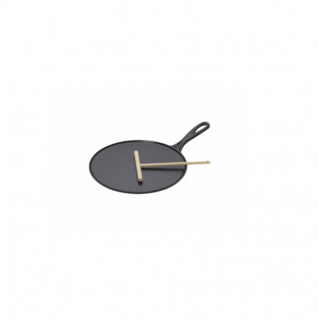 Cooking Pan - Le Creuset Cast Iron Crepe Pan 27cm Non-Stick Black