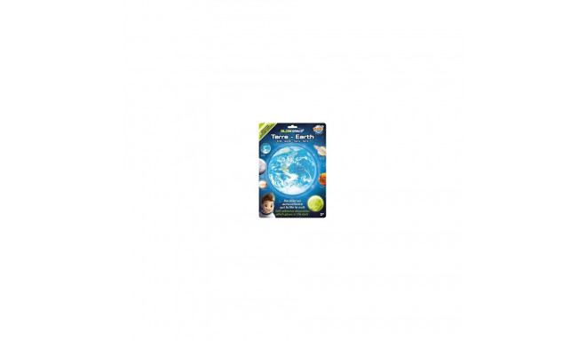 Fosforestseeruv kleebis 3D Planeet - Maa, Buki