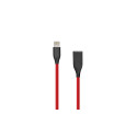 Silicone Cable USB- Lightning, 2m (red)