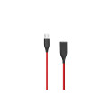 Silicone cable USB - Micro USB (red, 1m)
