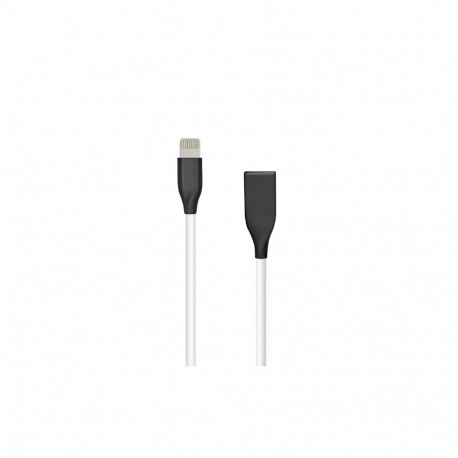 Silicone Cable USB- Lightning, 1m (white)