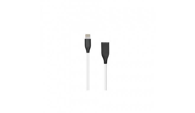 Silicone Cable USB- Lightning, 1m (white)