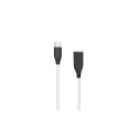 Silicone cable USB - Micro USB (white, 1m)