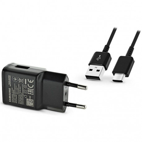 EP-TA200EBE + EP-DG970BBE Samsung 15W Travel Charger + USB-C Data Cable black (OEM)