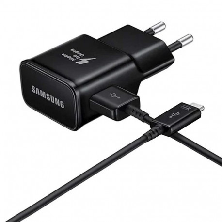 EP-TA200EBE + EP-DR140ABE Samsung 15W Travel Charger + USB-C Data Cable black (OEM)