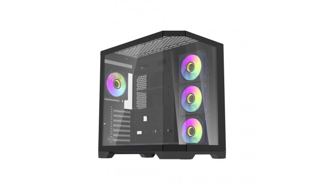 Darflash FT418 PRO computer case + 7 aRGB fans (black)