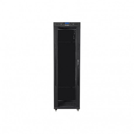 LANBERG free standing rack 19inch cabinet 42U 600x800 glass door LCD flat pack black