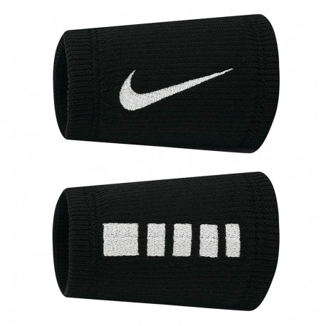 Frotki na nadgarstek Nike Elite Doublewide Wristbans 2 szt. czarno-białe N1006700010OS