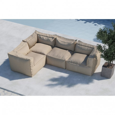 Lounge komplekt RAMBO nurgadiivan 3+1, beež