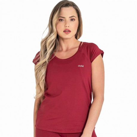 Lühikeste varrukatega T-särk, naiste Ditchil Fitness - XL