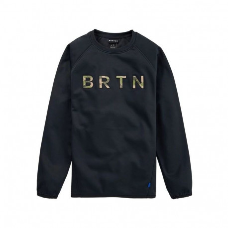Men’s Sweatshirt without Hood Burton Crown Weatherproof Pullover Crewneck Black - M