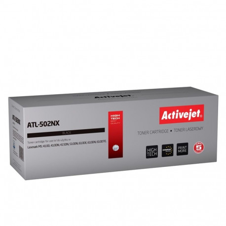 Activejet ATL-502NX tooner (asendus Lexmark 502X/50F2X00; Supreme; 10 000 lehte; must) – uus kiip