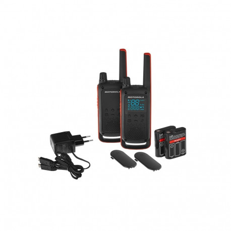 Motorola T82 Twin Pack two-way radio 16 channels Black,Orange