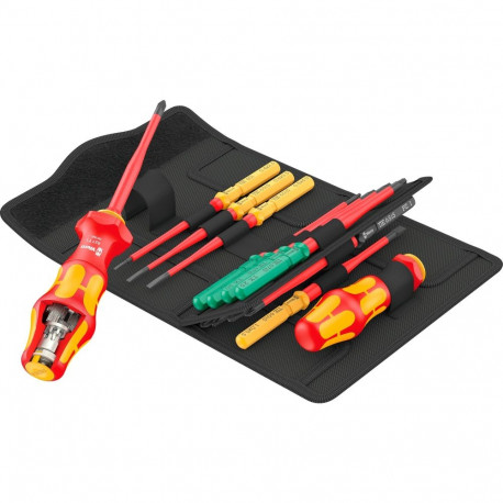 Kraftform tööriistakomplekt Kompakt Turbo i 1 Tool Finder 16-osaline, punane/kollane