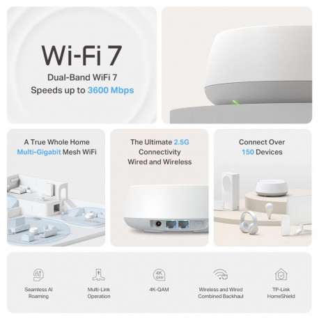 WiFi tugijaam TP-Link DECO BE25 Wifi7 2-pack