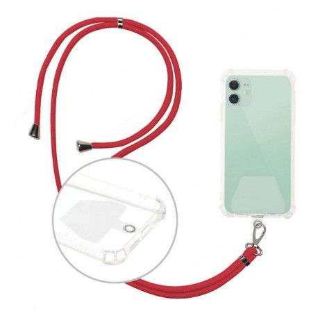 Setty kaelapael telefonile, 150cm, nailon, punane