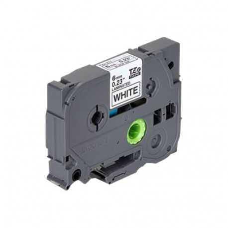 Brother TZe-211 lamineeritud lint must valgel TZe 8 m 6 cm