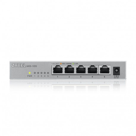 Network Switch - Zyxel XMG-105 5-Port 2.5G Ethernet Switch Grey