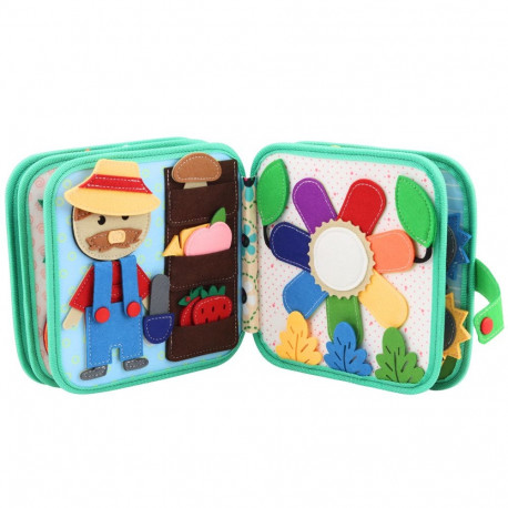 Hariv sensoorne vildist 3D raamat koduloomad lehm