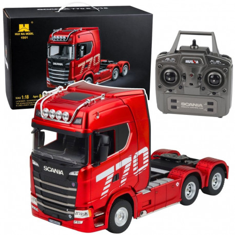 Scania Huina 1501 punane kaugjuhitav RC sadulveok 1:18