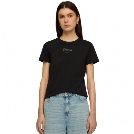 Puma naiste T-särk ESS Script Tee 691760 01 XL, must
