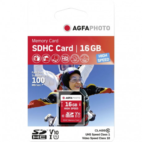 AgfaPhoto SDHC kaart 16GB suure kiirusega Class 10 UHS I U1 V10