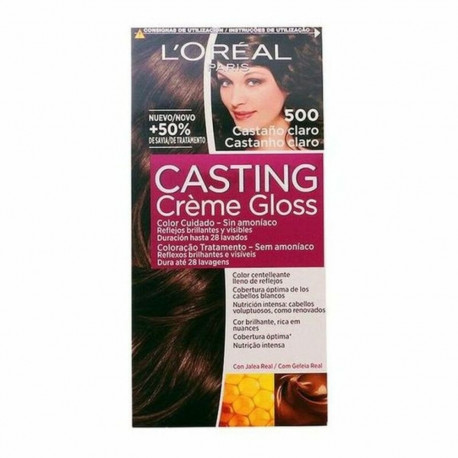 Ammoniaagivaba juuksevärv L'Oreal Make Up Casting Creme Gloss Nº 500-Castano Claro 180 ml