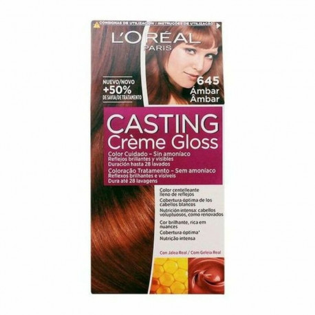 Ammoniaagivaba juuksevärv L'Oreal Make Up Casting Creme Gloss Nº 645-Ambar 180 ml
