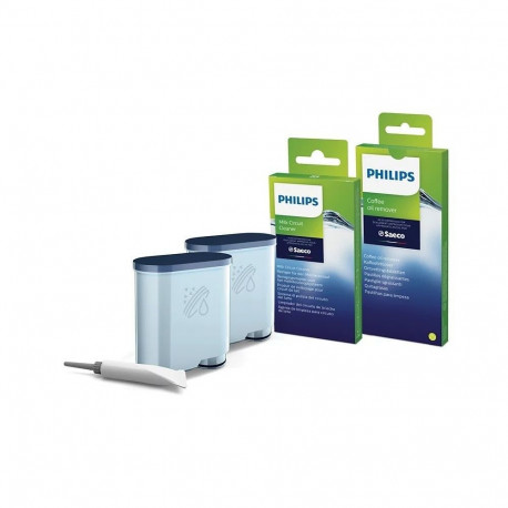 Philips | Coffee maker Maintenance kit: oil, 2xAquaClean, 6xcoffee oil remover tablets, 6xMilk circu