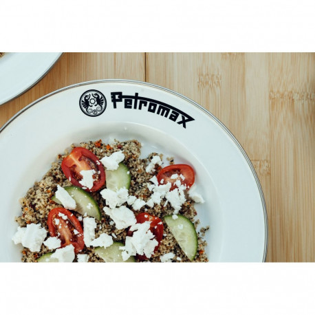 PETROMAX emaliuoto plieno lėkštės, baltos, 2vnt, 18cm