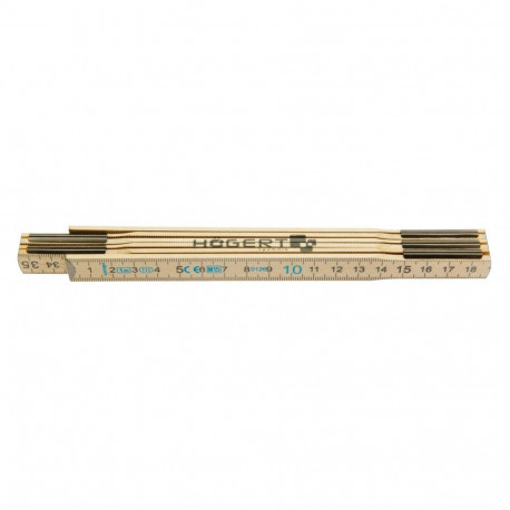 Hogert kokkupandav puust joonlaud HT4M261-D, 1m, 16mm, III täpsusklass, MID sertifitseeritud, 6 volt
