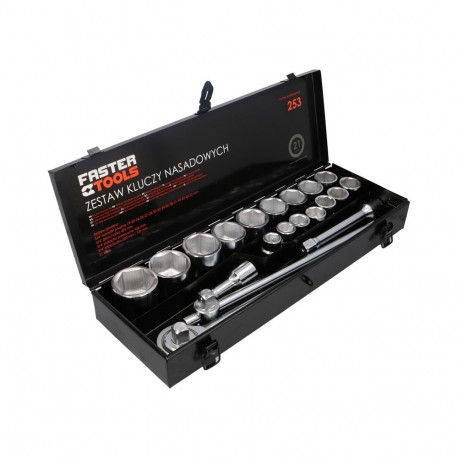 SOCKET WRENCH SET 21PCS 3/4 19-50MM
