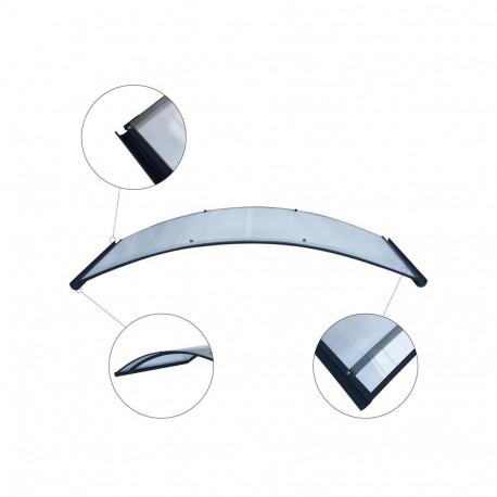 Polükarbonaadist ukse varikatus 6mm 150x70x20cm