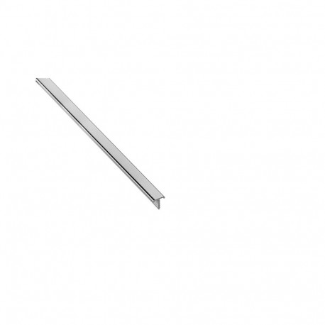 Alumiiniumist T-liist 10mm/2.5m poleeritud hõbedane anodeeritud läikiv