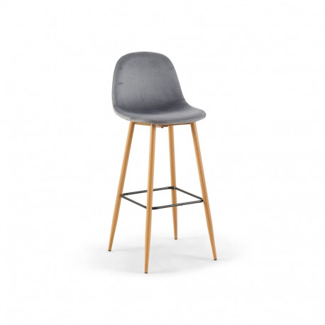BAR CHAIR ALAULA GRAY VELVET
