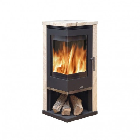 FIREPLACE ADMIRAL 7KW BLACK + SANDSTONE