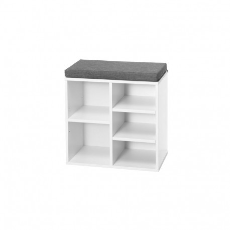 BENCH WITH STORAGE WHITE 90X30X45 4LIVIN