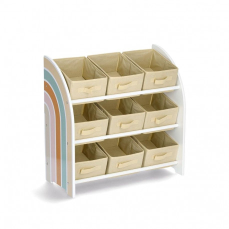 SHELF FOR KIDS RAINBOW 9BOXES MULT COLOR