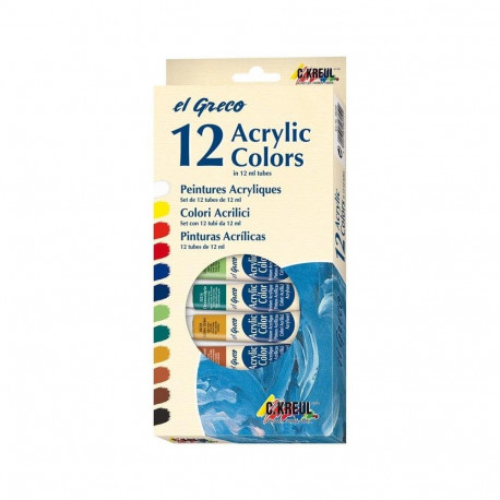 Akrüülvärvid tuubis 12 x 12 ml 28250