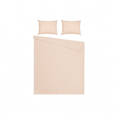 BED COV SET STRIPED SATEEN SAND 200x220