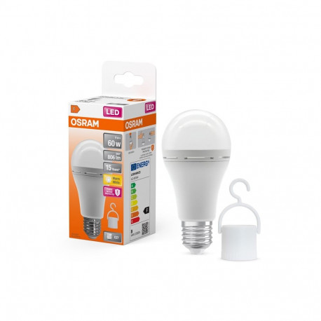 BULB LED E27 A60 8W 806LM 2700K RECHARG